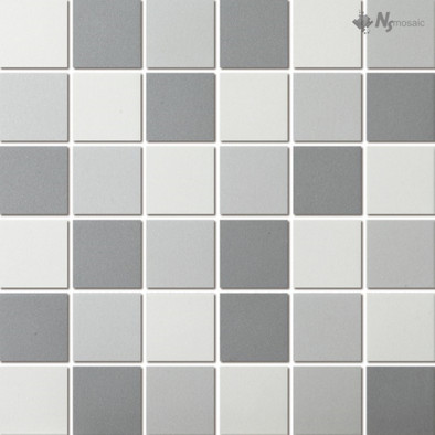 Мозаика PA-550 керамика матовая антислип 30.6х30.6 см NSmosaic Porcelain Series чип 48х48 мм, серый