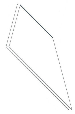 Керамогранит Drift White Round Angolo Sx/Дрифт Вайт Закругл. Углов. Лев. Atlas Concorde 30x60 матовый, рельефный (рустикальный) напольный