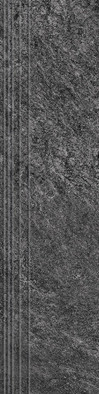 Ступень фронтальная Rocks Dark Grey Серый Темный, глазурованная Sugar 30х120 керамогранит ProGRES Ceramica GNR12030427-S