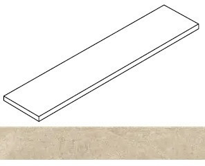 Ступень угловая Rinascente Fusion Creta Scalino Angolare Sx 33x160 керамогранит матовая Atlas Concorde 620070003252