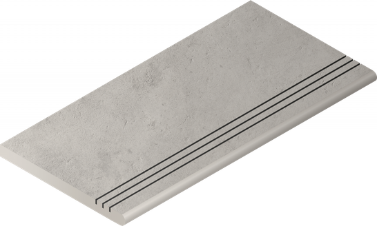 Ступень угловая Millenium X2 Silver Gradino Round Grip 30x120 Dx керамогранит антискользящая (grip), матовая Italon x2 620040000198