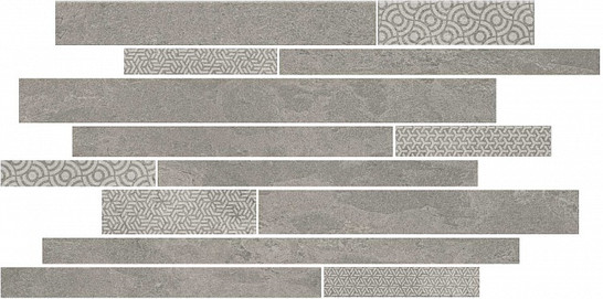 Декор SBM010/SG4584 Ламелла Серый Мозаичный 25x50.2 Kerama Marazzi керамогранит матовый фото Декор SBM010/SG4584 Ламелла Серый Мозаичный 25x50.2 Kerama Marazzi керамогранит матовый