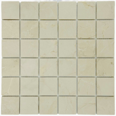 Мозаика Marble Mosaic Royal Botticino Mat камень 30.5х30.5 см матовая чип 48х48 мм, бежевый