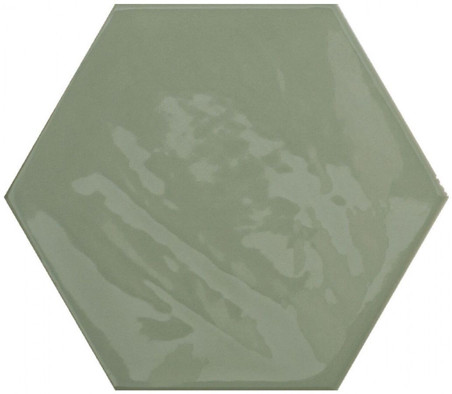 Настенная плитка Kane Hexagon Sage 16х18 Cifre глянцевая, рельефная керамическая 78801167