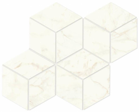 Мозаика Marvel Calacatta Delicato Mos. Esagono Lapp 30x35 керамогранитная