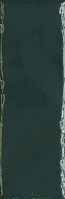 Настенная плитка Porcelano Green Ondulato 9,8х29,8 глянцевая керамическая