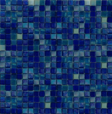 Смесь мозаики Taurus-mix-3 32.7х32.7 см матовая чип 15х15 мм, синий