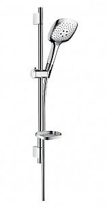 Душевой гарнитур Hansgrohe Raindance Select Showerpipe E150 3jet, со штангой 65 см и мыльницей, лейка квадрат, хром