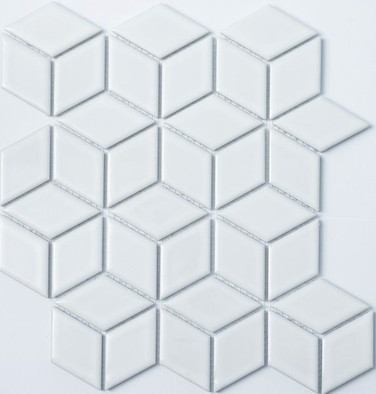 Мозаика P-501 керамика 26.6х30.5 см глянцевая чип 48х48 мм, белый