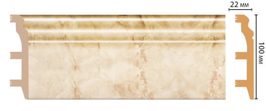 Плинтус напольный D232-80 ДМ Decomaster (100х22х2400 мм)