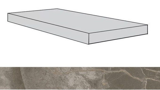 Ступень угловая Allure Grey Beauty Scalino Angolare Sx 33x120 Lap/Аллюр Грей Бьюти Ступнь Sx 33х120 керамогранит фото Ступень угловая Allure Grey Beauty Scalino Angolare Sx 33x120 Lap/Аллюр Грей Бьюти Ступнь Sx 33х120 керамогранит