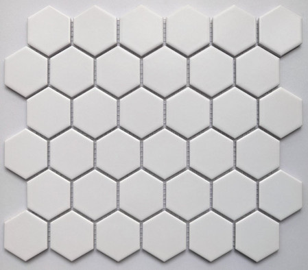 Мозаика Nakama White 28.1х32.5 керамогранит матовая чип 51х51 мм, белый