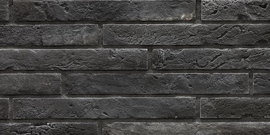 Настенная плитка Рядовой элемент Кирпич Каталонский 24.26.Р шов 10, 5.2х43.7 Графитовый Феодал рельефная (структурированная) 00000040035