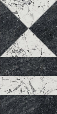 Керамогранит SG565422R Бьянко Неро Белый Чёрный лаппатированный обрезной 60x119,5x0,9 Kerama Marazzi напольная плитка