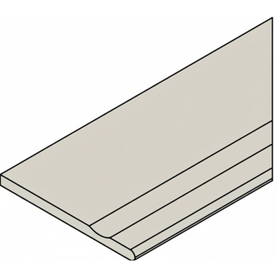 Керамогранит Fossil Grey Bordo 30x120 Svasato Round Dx Italon x2 матовый, структурированный бортик закругленный с выемкой правый 620090001419