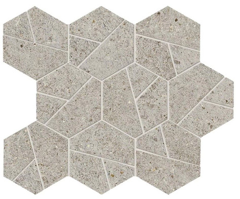 Мозаика Boost Stone Pearl Mosaico Hex 25х28,5 керамогранит матовая, серый A7CY фото Мозаика Boost Stone Pearl Mosaico Hex 25х28,5 керамогранит матовая, серый A7CY