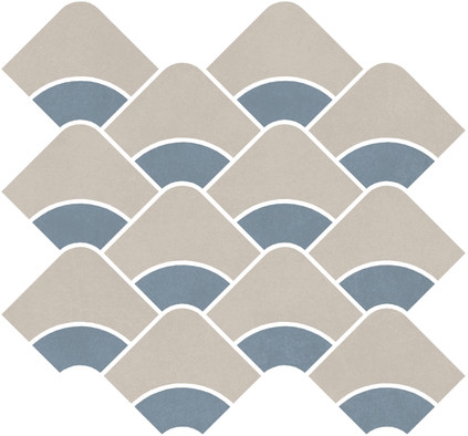 Декор KMD2HID005BR Таделакт Наборный Бежевый Светлый, Синий Светлый матовый обрезной 30x28x0,9 Kerama Marazzi керамический