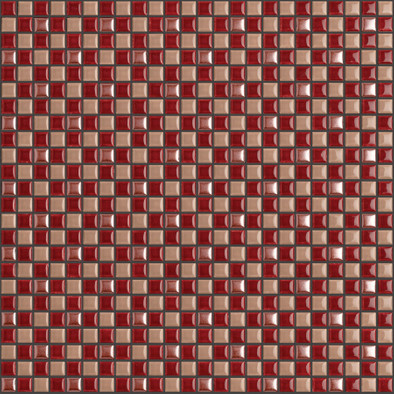 Мозаика Trio003 керамика 30х30 см Appiani Texture матовая чип 12х12 мм, бежевый, красный