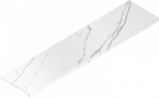 Ступень фронтальная Stellaris Statuario White Scalino 33x120 Frontale керамогранит матовая Italon 620070002591
