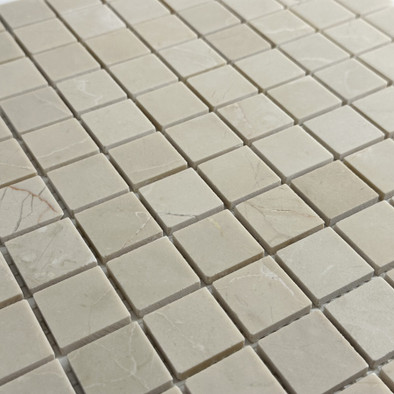Мозаика Marble Mosaic Royal Botticino Pol камень 30х30 см полированная чип 23х23 мм, бежевый