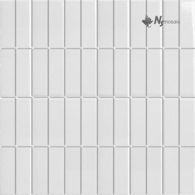 Мозаика P-540 керамика матовая 30х30 см NSmosaic Porcelain Series чип 23х73 мм, белый