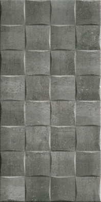 Настенная плитка Barrington Art Graphite 25х50 Keraben матовая, рельефная (структурированная) керамическая 78800913