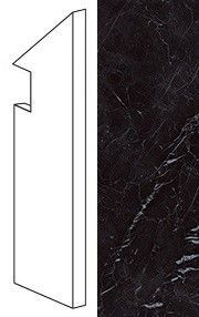 Плинтус Marvel Nero Marquina Battiscopa Sag. Dx керамогранит фото Плинтус Marvel Nero Marquina Battiscopa Sag. Dx керамогранит