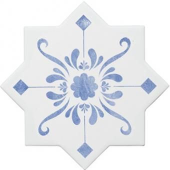 Керамогранит Cevica Beсolors Star Dec. Electric Blue 13.25х13.25 матовый