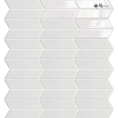 Мозаика P-538 керамика глянцевая  26.1х30 см чип 23x85 мм, белый