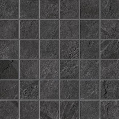 Мозаика Supergres Ardesia Nera Mosaico 30x30 Ass керамогранит антискользящая, матовая, черный RDMB