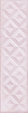 Настенная плитка Relieve Drop Pink Brillo 7.5х30 глянцевая керамическая