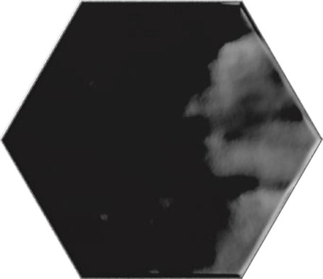 Настенная плитка Hex Black Glossy 15x17.3 глянцевая керамическая