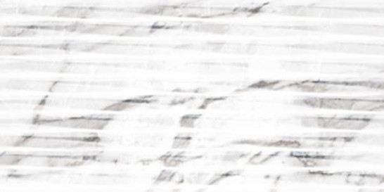 Керамогранит Carrara Lined White Shine 30х60 рельефный