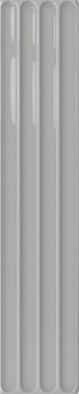Настенная плитка Plinto In Grey Gloss 10.7х54.2 DNA Tiles  глянцевая, рельефная (структурированная) керамическая 78803286