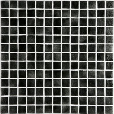 Мозаика Ezarri 2516-B стекло 31.3х49.5 см глянцевая чип 25х25 мм, черный