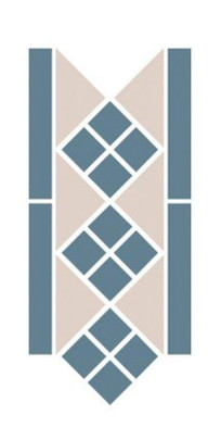 Бордюр Borden Lisbon with 1 strip (Tr.16, Dots 11, Strips 11) 28,1x15,1 матовый керамогранит