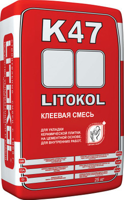 Клей для плитки, керамогранита Litokol К47 мешок 25 кг 248520002 фото Клей для плитки, керамогранита Litokol К47 мешок 25 кг 248520002