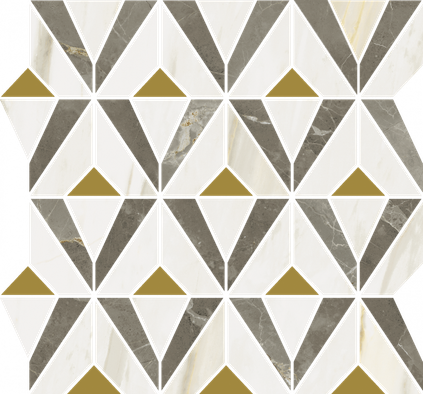 Мозаика Stellaris Grey Mosaico Orpheus керамогранит 31.5х33.8 см Italon полированная, белый, золотой-oro-gold, серый 600110000976 фото Мозаика Stellaris Grey Mosaico Orpheus керамогранит 31.5х33.8 см Italon полированная, белый, золотой-oro-gold, серый 600110000976