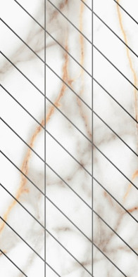 Фальшмозаика SM03 Corner 29,8x59,8x10 полированная (левый) керамогранит  бежевый, белый, серый 68808