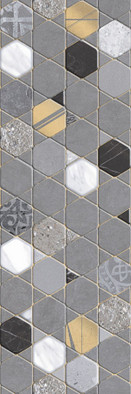 Декор Cemento Ash Crystal Dec 30х9 Gravita матовый керамический 78801868