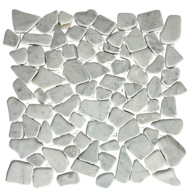 Мозаика Marble Mosaic Gentle Carrara галька 30.5х30.5 см матовая белый