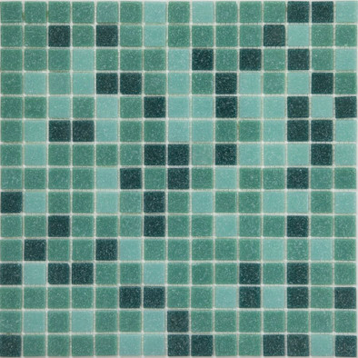 Мозаика ML42005S стекло 32.7х32.7 см глянцевая чип 20x20 мм, зеленый