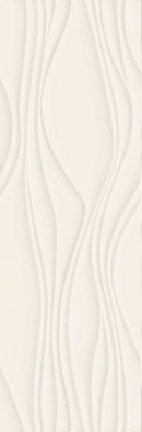 Настенная плитка Neve Bianco Struktura Pol. Paradyz Ceramika 25x75 рельефная (структурированная), глянцевая керамическая 5902610517471