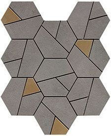 Декор Boost Smoke Mosaico Hex Yellow керамический фото Декор Boost Smoke Mosaico Hex Yellow керамический