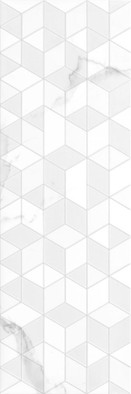 Декор Calacatta Geo Decor Rett 25x75 Ceramika Konskie глянцевый керамический