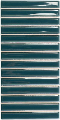 Настенная плитка Sb Peacock Blue 12,5x25 Wow глянцевая, рельефная (структурированная) керамическая 128703