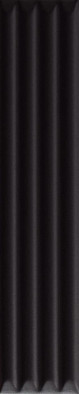 Настенная плитка Up Cannettato Black Glossy 5х25 La Fabbrica глянцевая, рельефная (структурированная) керамическая 192132