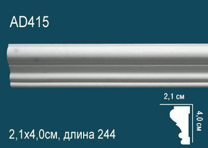 Молдинг Гладкий AD415 (100) Перфект полиуретан