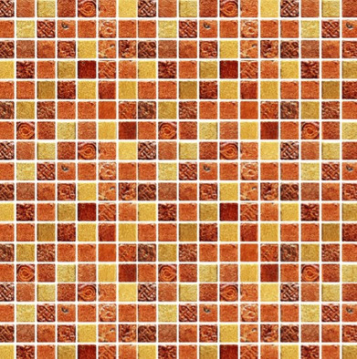 Мозаика Orion-26 мрамор+камень 30х30 см глянцевая чип 15х15 мм, золотой, коричневый