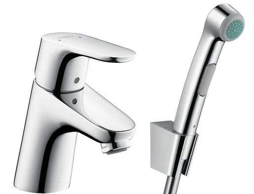 Смеситель Hansgrohe Focus для раковины 70 мм с гигиеническим душем